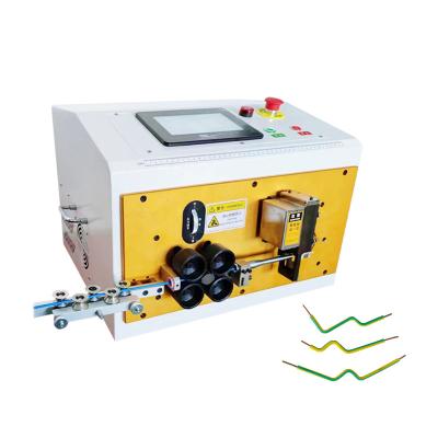 China 10 multi-function six wheel drive small wire cutter wire cutter cable bending machine square strip bend stripping stripping machine for sale