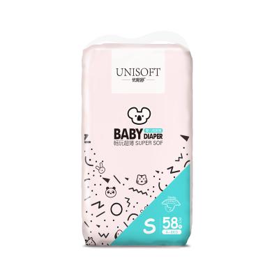 China Unisoft wholesale baby diaper manufacturer from China 3d leak 100% full inspection sleepy disposable baby diaper for sale