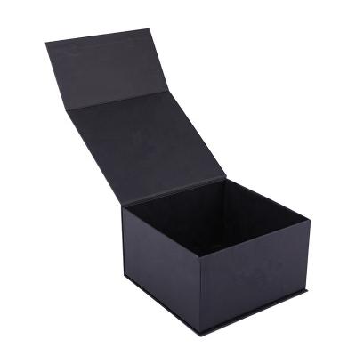 China Custom Printed Foldable Gift Box Recycled Black Single Empty Magnetic Closure Handmade Luxury Cardboard Materials Wholesale Rigid Paper for sale