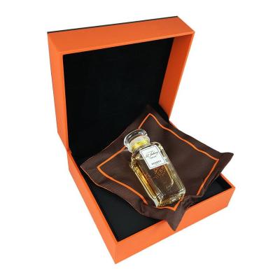 China Handmade Suppliers Customize Cheap Simple Purple Book Style Romantic Car Perfume Bottle Packaging Recycle Rigid Paper Box With Foam Insert for sale