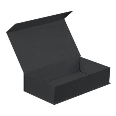 China Wholesale Custom Paper Magnetic Gift Foldable Boxes Handmade Logo Printed Black Foldable Packaging for sale