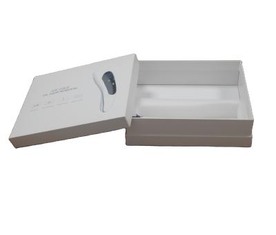 China Recycled Materials Logo White Paper Packaging Large Lid Base Custom Gift Box For Cards for sale