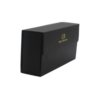 China Recycled Materials Black Open Gift Boxes Magnetic Folding Magnetic Box For Shipping Pillow Cases for sale