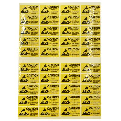 China Waterproof Caution Caution Sticker Warning Label Waterproof OEM Custom Label Printed Warning for sale