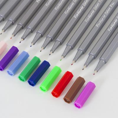 China Drawing Fineliner 12 Colors 0.4mm Drawing and Sketch Fine Point Color Pen for sale