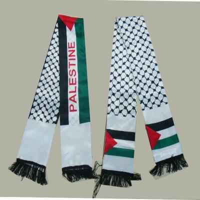 China Polyester band for Palestinian scarf the world flag scarves for sale