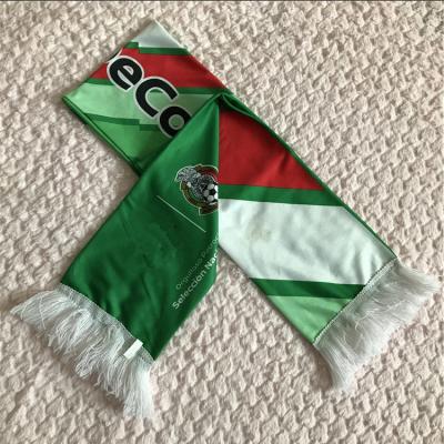 China Polyester Mexico Soccer Club Scarf Strip For Basket Scarf The World Flag Scarves for sale