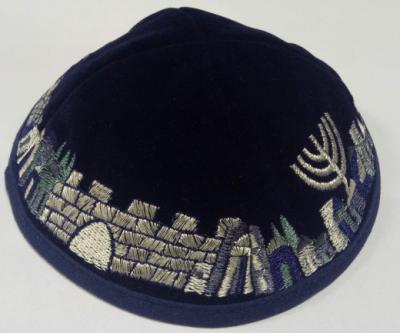 China Custom Image Kippah Israel Hat Jewish Kippot YARMUKE, KIPPA, KIPOT, SKULLCASE, DOME, YAMULKES FOR WEDDING for sale