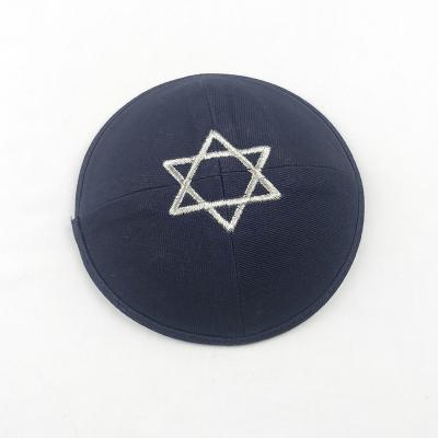 China Image Israel Star of David Kippot Cotton Kippah Skullcap Hat Skull Jewish Hat Kippah Kipa 15cm for sale