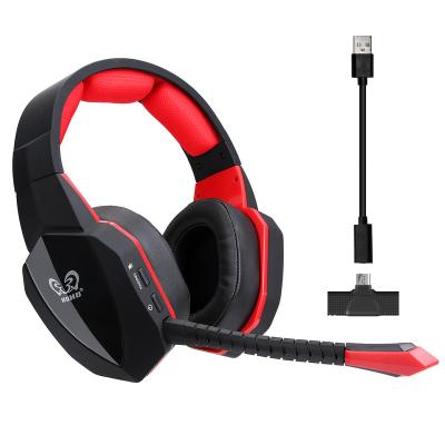 China Powerful bass 2.4GHz gaming headsets smartphone gamer wireless earphones with removable MIC for Smartphones PC PS4 PS5 Switch for sale