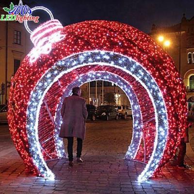 China 2022 Newest Commercial 3D Arch Pattern Street Decor Giant Outdoor Garden Christmas Small Party Decoration Led Light Bulb Ball Fairy Lights for sale