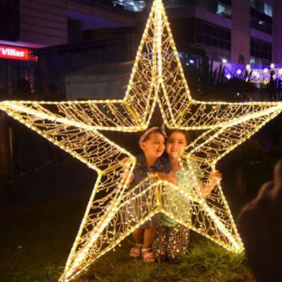 China Static Or Glitter Festival 3d Star Light / Christmas Decoration Pattern 3d Decorative Star for sale