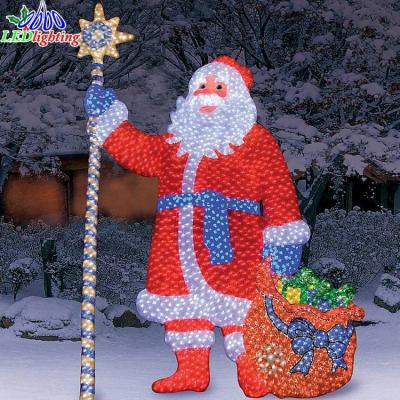 China Static or Flicker Christmas Outdoor/Indoor 2d Light Santa Claus Pattern Decor Light Rope for sale