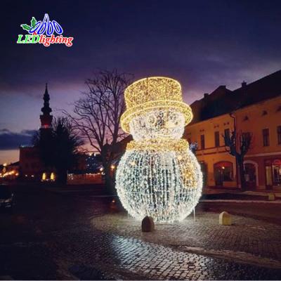 China White And Red Decoration Static Or Glitter Outdoor Street Led Pattern 3d Snowman Christmas Light for sale