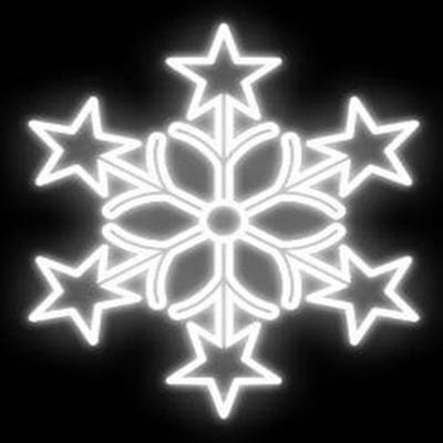 China Static Or Flicker Manufacturing Big Giant Led Christmas Snowflake for sale