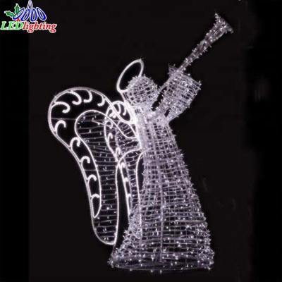 China Outdoor Static or Flicker Low Voltage Christmas Decorations Led 3d Angel Pattern Lights for sale