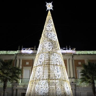 China Large Christmas 6M Giant Lighting Big 3M Led 3D Pattern Commercial Tree Light Outdoor Use Decoration for sale