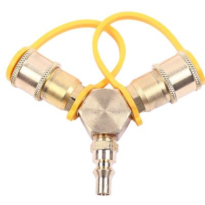 China WELD propane quick connect splitter adapter for rv trailer and quick connect propane hose connect for grilling for sale