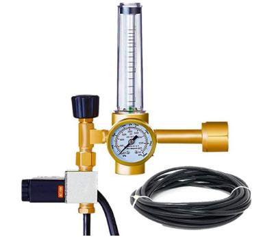 China Gas Reducer Emitter System with Solenoid Heat Valve Accurate and Easy to Adjust Flow Meter Hydroponics CO2 Regulator for sale