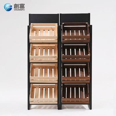 China Single Sided Free Design Customized Supermarket Shelves Fruit And Vegetable Rack Shelf Rack Store Display for sale