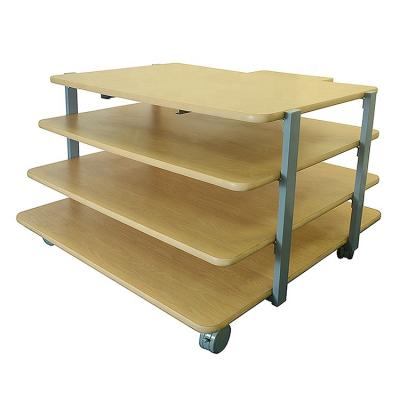 China Easy Installation Gondola Racking Clothing Metal Supermarket Wooden Shelves/Corrosion Protection Storage For Cloths Shoes Show Stores for sale