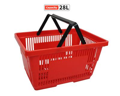 China 2021 Supermarket Factory Price Grocery High Quality Market Shopping Baskets Colorful Plastic Vegetable Vegetable Shopping Basket for sale