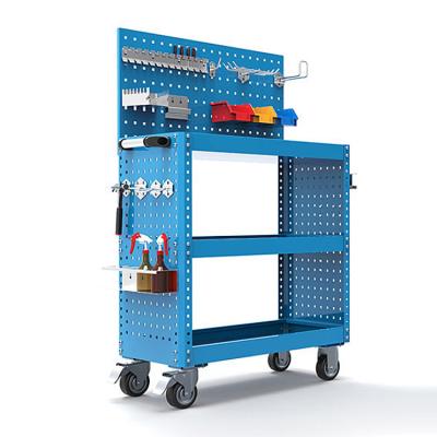 China Heavy Duty/Corrosion Protection/Easily Collected Tool Cabinet Car Workshop Garage Metal Tool Cabinet/Tool Cart Tool Trolley with Handle and Wheels for sale