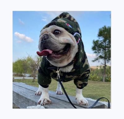 China Viable Japanese Fashionable Brand Cute Pet Clothes Warm Lamb Velvet Camouflage Winter Dog Coat for sale