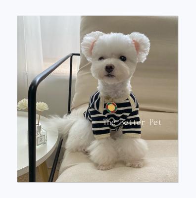 China Wholesale Viable Fashion Street Pet Pullover Dog Sweater Cute Striped Viable Brand for sale