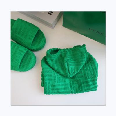 China Hot Selling Stocked Street Fashion Brand Designer B And V Terry Cloth Christmas Party Pet Green Clothes Dog Hoodie for sale