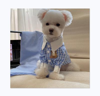 China Sustainable Cute Bear B Brand Luxury Designer Haute Couture Pet Clothes Dog Shirt for sale