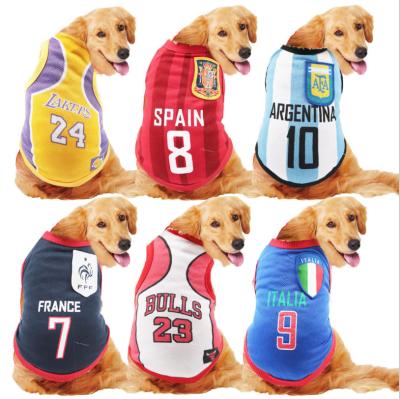 China Viable Big Dog Basketball Team Uniform World Cup Pet Clothes Wholesale for sale