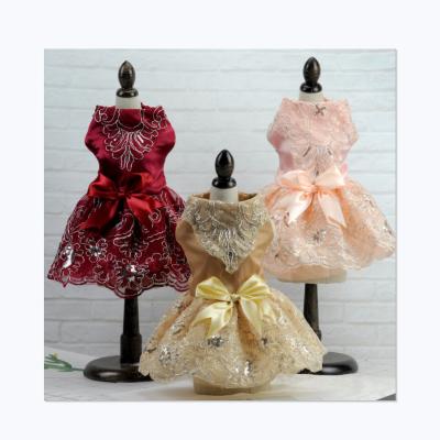 China Luxury Stocked Wedding Dresses Pet Clothes Pet Dress for sale