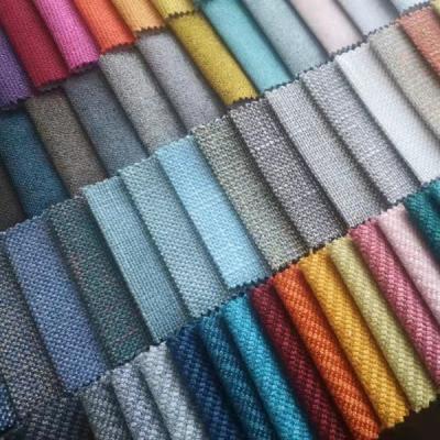 China Breathable Fabric Sofa Hometextile Weave Faux Linen Good Selling Upholstery Fabric For Cushion for sale