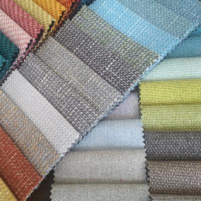 China Breathable faux woven fabric sofa hometextile linen upholstery fabric for sofa cushion for sale