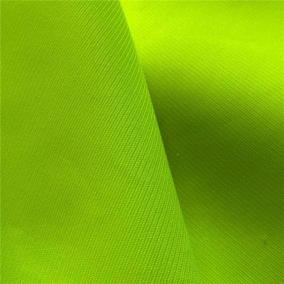 China Fluorescent Fluorescent Polyester Fabric For Sanitation Worker Traffic Uniform Vest 115-120gsm for sale