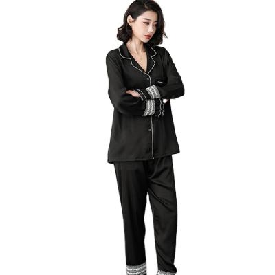 China Homewear Women Fashion Trend Breathable Luxury Pajamas Long Sleeve Soft Pijamas Set for sale