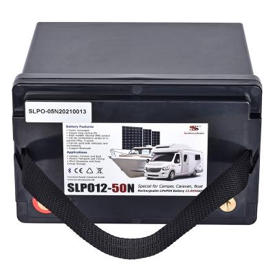 China Power Tools Tools Built-in 12V50AH BMS Lithium Ion Battery SLPO12-50 10 Years Long Life 4000 Cycles Battery LifePO4 for sale