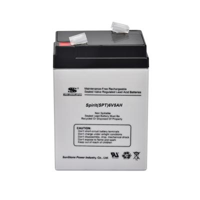 China Consumer Electronics Battery 6V 5Ah DC Power Supply UPS Maintenance Free Sealed Lead Acid Battery for sale