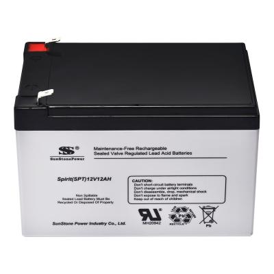 China Consumer Electronics Factory 12V 12Ah DC Power Supply Energy Storage Direct Backup Sealed Lead Acid Battery for sale