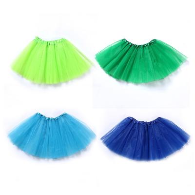 China New Style Girls Breathable Polyester Tutu Pettiskirt Rainbow Skirt Tulle Dress Halloween Layered 3 Layer Kids Tutu for sale