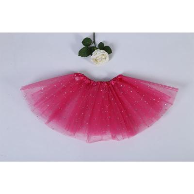 China Wholesale Anti-wrinkle Sequin Babies Party Dance Skirt 4Layers Tulle Tutu Skirt Pettiskirt With Lining for sale