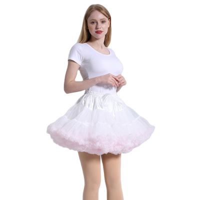 China Selling Breathable Like Hot Upgraded Fluffy Tulle Tutu Skirt Layered Version Chiffon Ballet For Adult for sale