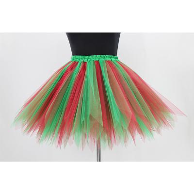 China 2021 Summer New Style Breathable Latin Temperament Design Ballet Tutu Professional Adult Tutu Skirt Layered Tulle for sale