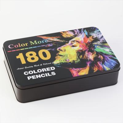 China Hot Selling 24pcs Oil-Based Soft Core Colored Pencil Set In Tin Box Customized For Drawing Empty Box Packing 34*24*16.8 for sale