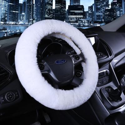 China 15 Inch Winter Faux Warm Woolen Plastic Steering Wheel Cover GUTSBOX Cover Universal Breathable & Wicking Gear Shift Cover for sale