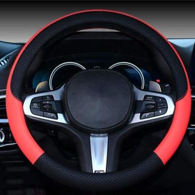 China Gutsbox 2020 Newest Microfiber 15 Inch Breathable Leather Auto Car Steering Wheel Cover Universal for sale