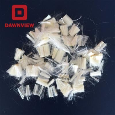 China Concrete Reinforcement Dawnview 6mm 12mm 24mm Fibrillated Concrete Reinforcement Fiber PP Polypropylene Microfiber for sale