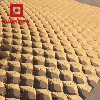 China Dawnview Industrial Plastic Honeycomb Geocell HDPE Road Geocell For Road Stabilizationa And Load Support for sale