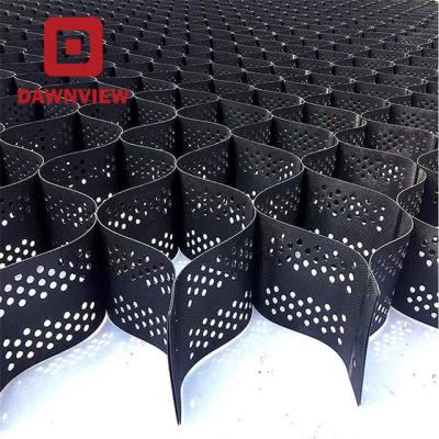 China Industrial Dawnview Ground Grid Paver Gravel Honeycomb Geocell For Channel Wall And Road Backer for sale